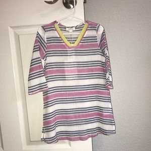 SOFT JOIE KIRSHNA STRIPED SWIM COVER UP IN VERBENA MULTI (LITTLE GIRLS) NWT